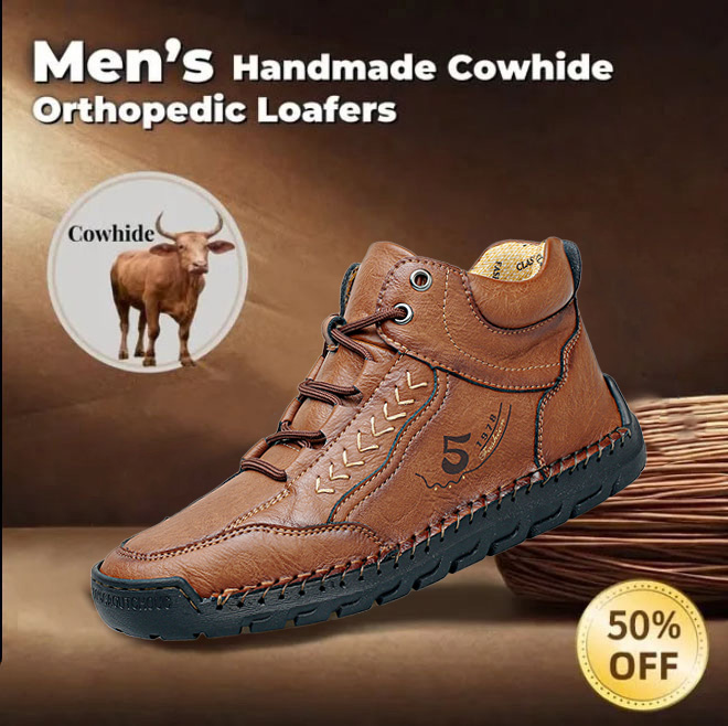 ⏰ 50% Off - Men's Genuine Leather Non-Slip Orthopedic Outdoor Casual Shoes