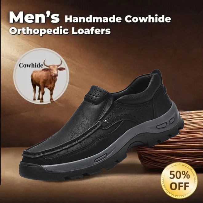 ⏰ 50% off - Genuine Leather Men's Outdoor Shoes, Casual Leather Shoes, Non-slip Hiking Shoes