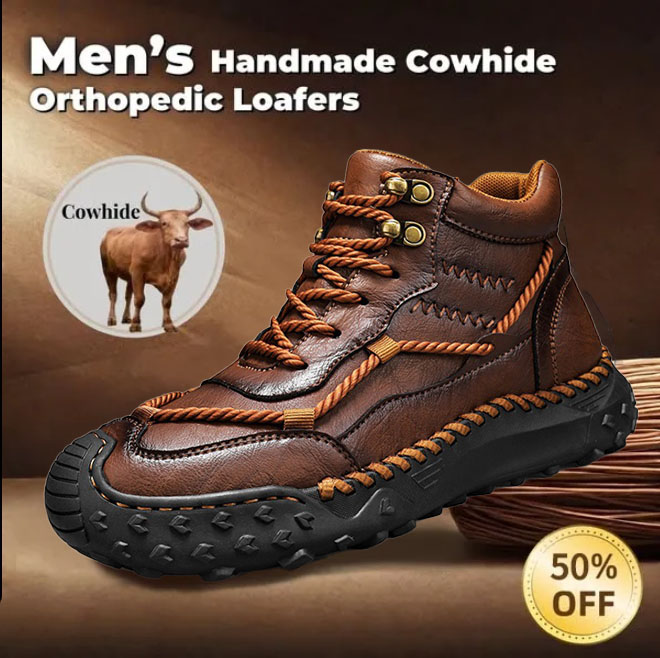 ⏰ 50% off - 2026 New Men's Genuine Leather Non-Slip Orthopedic Shoes