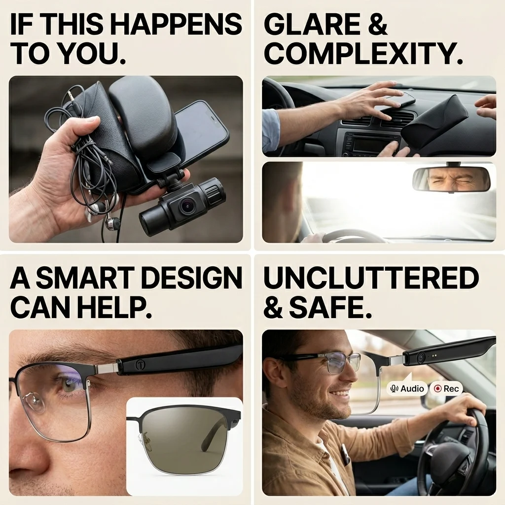👀 All-weather mobile AI eye assistant, real-time synchronous translation in milliseconds, cross-border barrier-free communication, hands-free calls, music playback, message voice notifications, first-person high-definition shooting