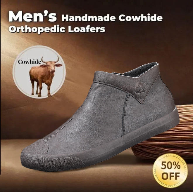 ⏰ 50% OFF - Men's Genuine Leather Non-Slip Orthopedic Shoes, Men's Casual Leather Shoes