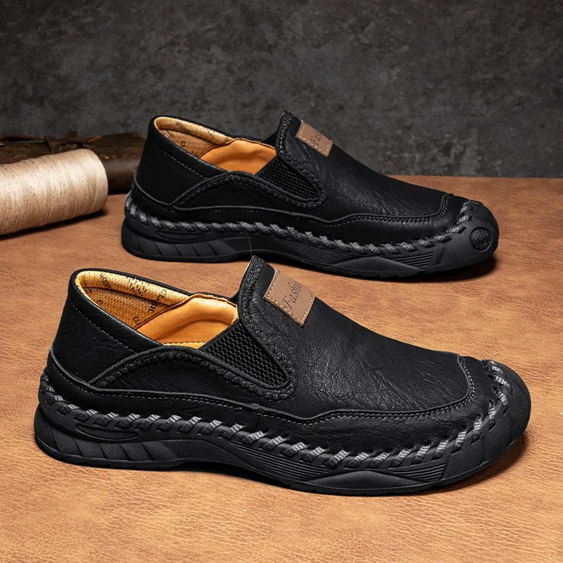 ⏰Last Day! 60% OFF 🔥Finddbest®Men's Handmade Genuine Leather Orthopedic Outdoor Loafers