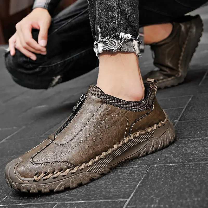 Men's Handcrafted Genuine Moccasins Outdoor Breathable Casual Shoes