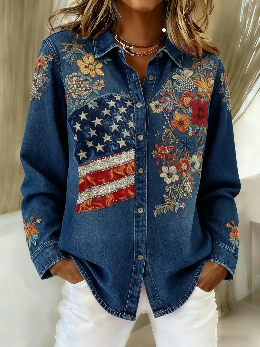 New Arrival 🔥 Women's Casual American 250th Anniversary Print Shirt