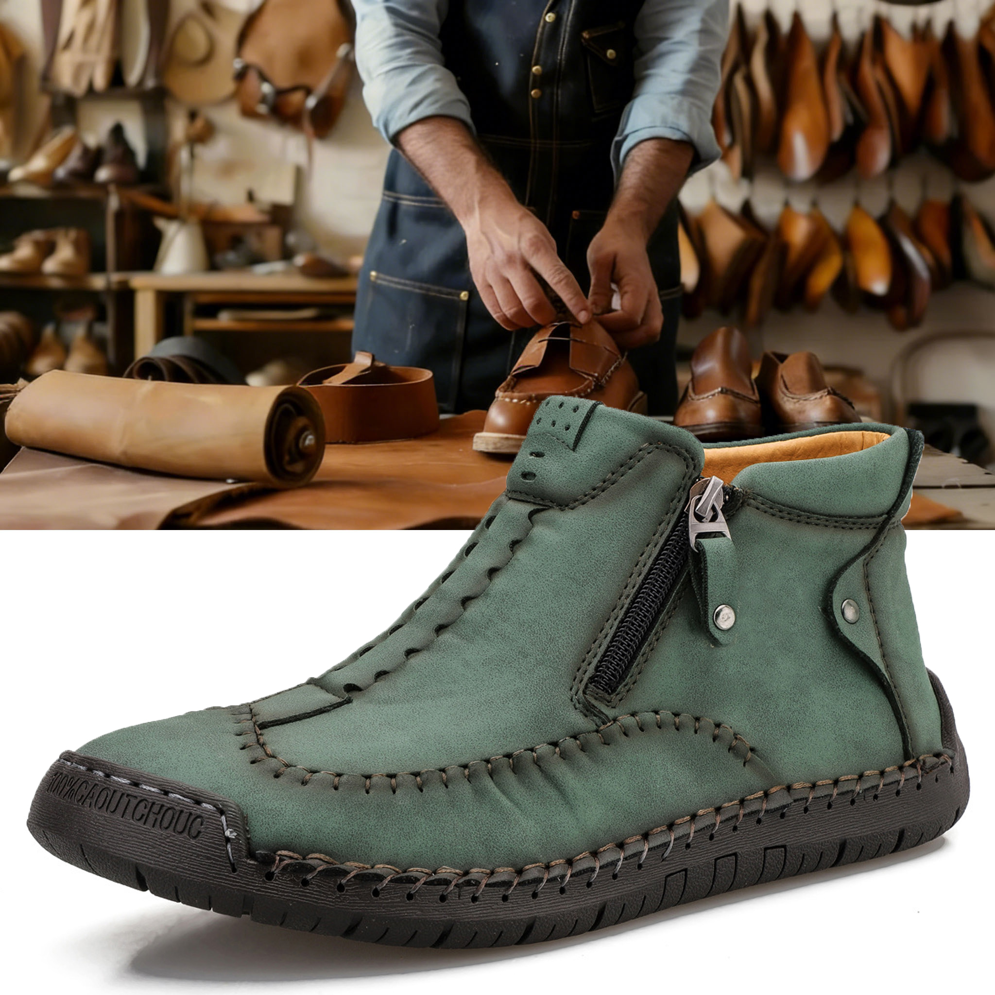 ⏰ 50% Off - New Autumn/Winter Men's Genuine Leather Non-Slip Outdoor Warm Orthopedic Boots