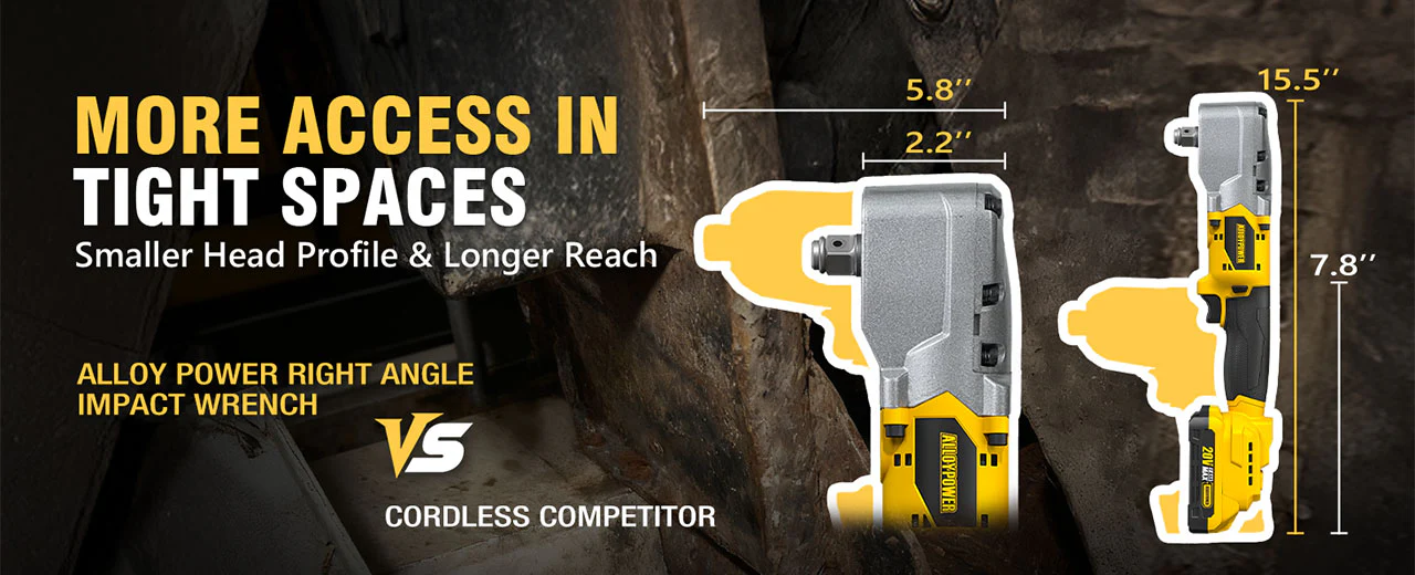 ALLOYMAN 20V Brushless Right Angle Wrench