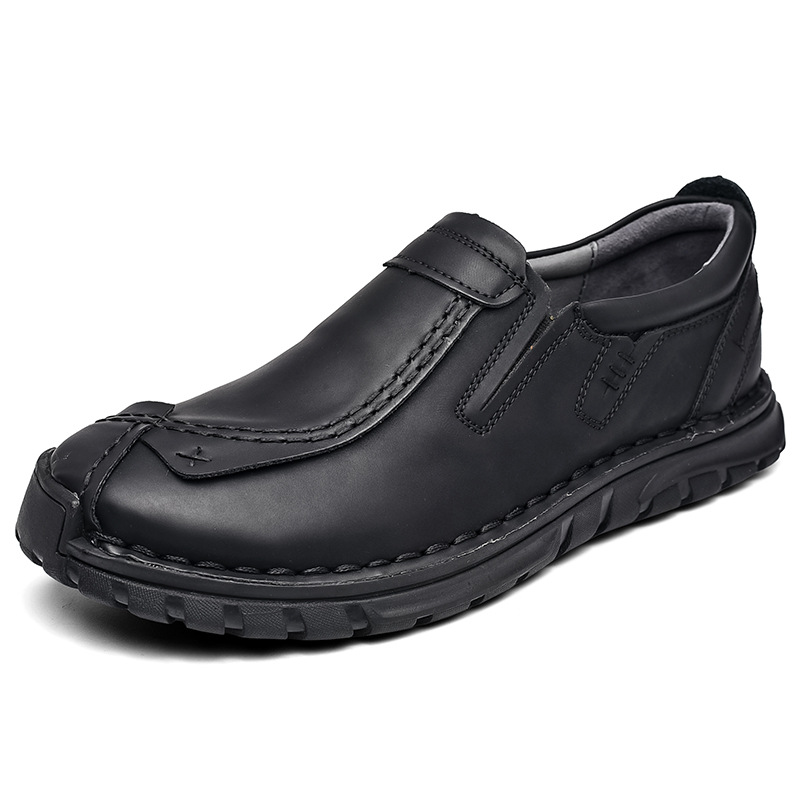 ⏰ 50% off - Men's Orthopedic Casual Shoes, Handmade Genuine Leather Men's Casual Wide-Foot Loafers, Soft-Soled Outdoor Non-Slip Shoes