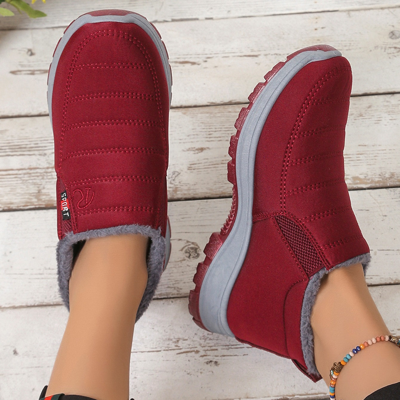 🔥Last Day Promotion 50% OFF🔥 Unisex Warm Sheepskin-Lined Boots , Easy To Wear, Comfortable When Walking