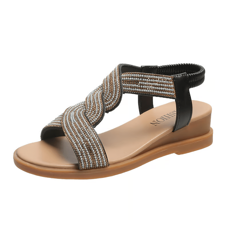 Women's Stylish Rhinestone Wedge Sandals