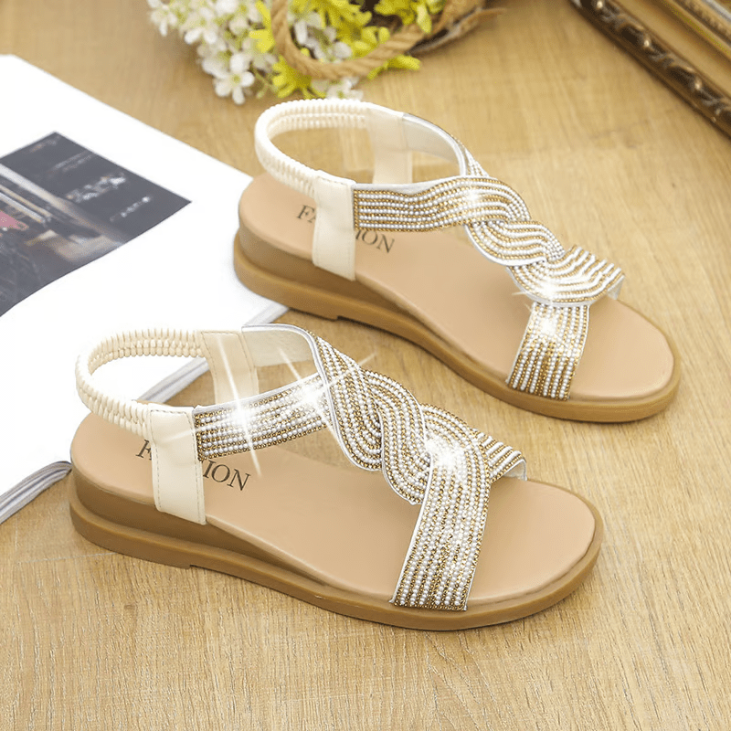 Women's Stylish Rhinestone Wedge Sandals