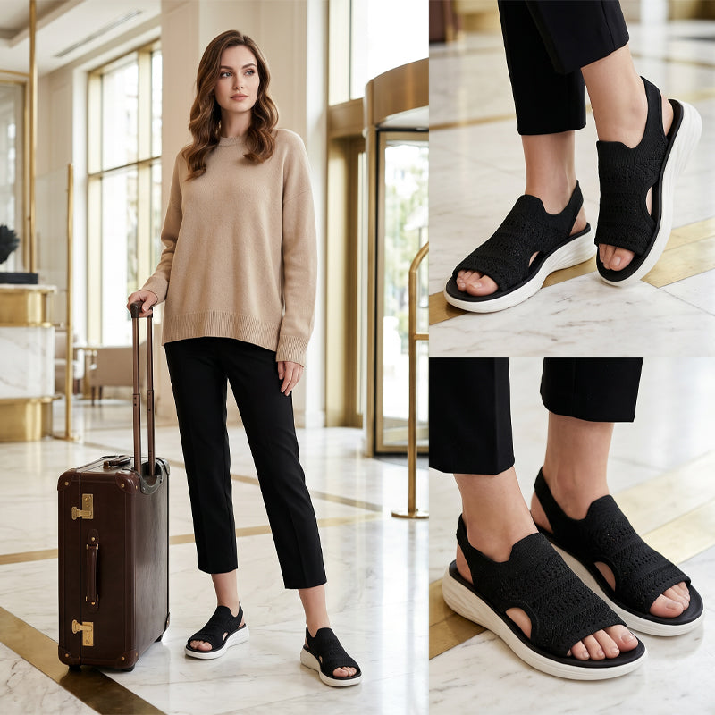 🔥Most Popular🔥Women's Breathable Knit Platform Sandals