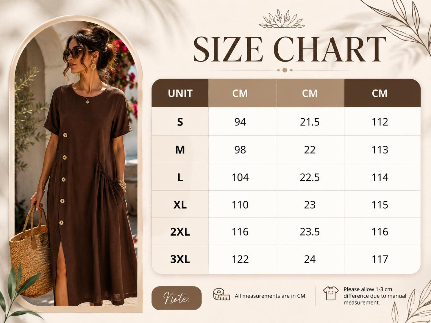 Women's casual round neck slit midi dress