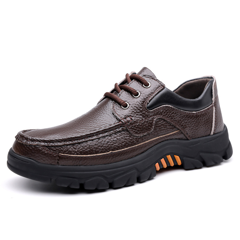 ⏰Limited Time Offer--50% OFF 🎉Men's waterproof and non-slip soft insole corrective leather shoes