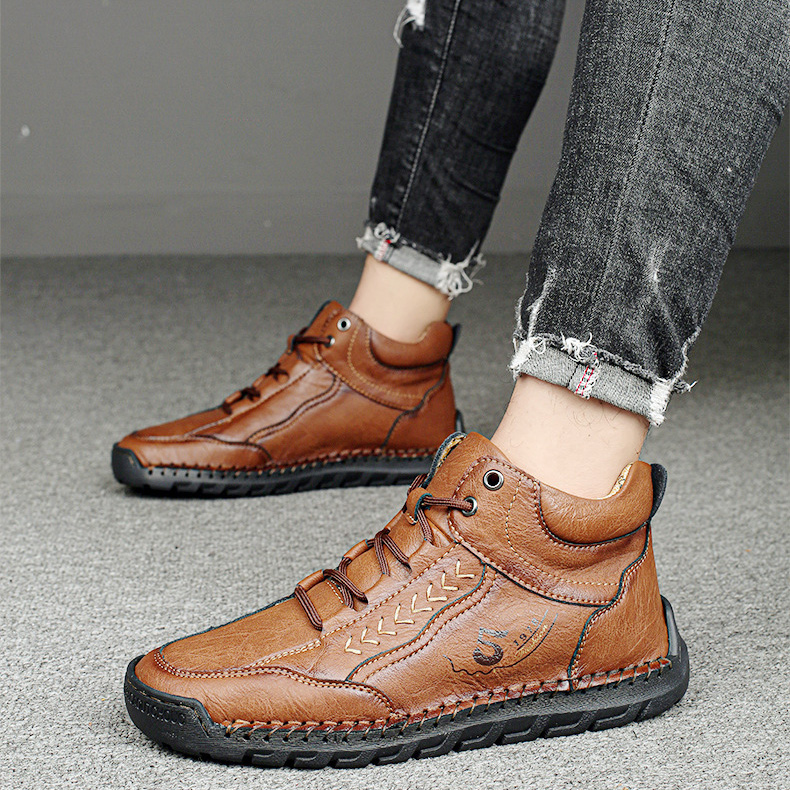 ⏰ 50% Off - Men's Genuine Leather Non-Slip Orthopedic Outdoor Casual Shoes