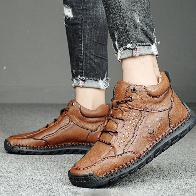 ⏰ 50% Off - Men's Genuine Leather Non-Slip Orthopedic Outdoor Casual Shoes