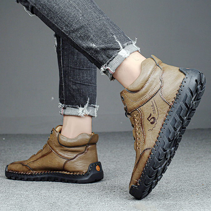 ⏰ 50% Off - Men's Genuine Leather Non-Slip Orthopedic Outdoor Casual Shoes
