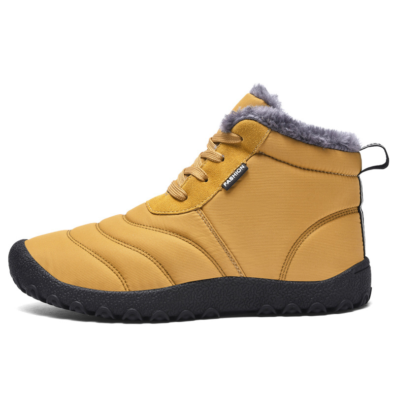 Men's winter snow boots with fleece lining, extra thick, warm and lightweight sole