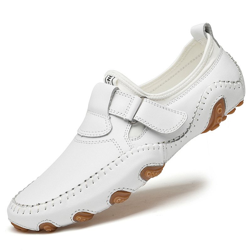 ⏰ 50% OFF - Men's Genuine Leather Non-Slip Orthopedic Shoes, Breathable Soft-Soled Driving Shoes