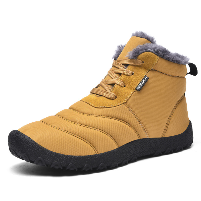 Men's winter snow boots with fleece lining, extra thick, warm and lightweight sole