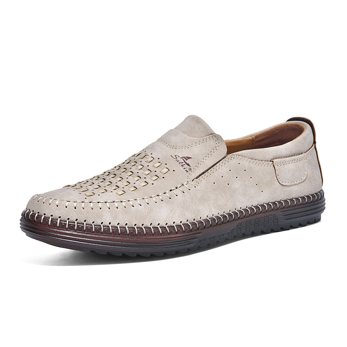 Men's breathable casual walking shoes with arch support