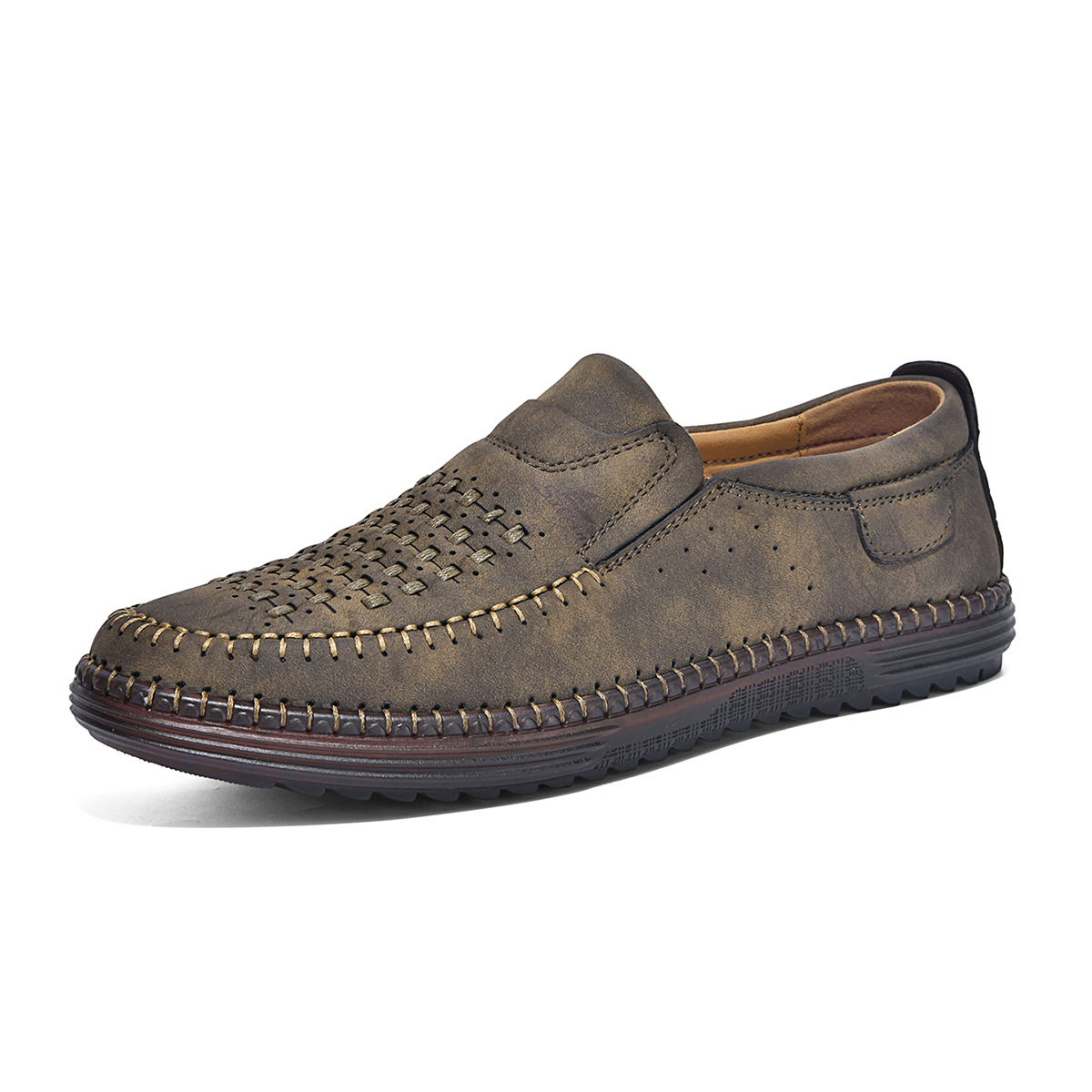 Men's breathable casual walking shoes with arch support