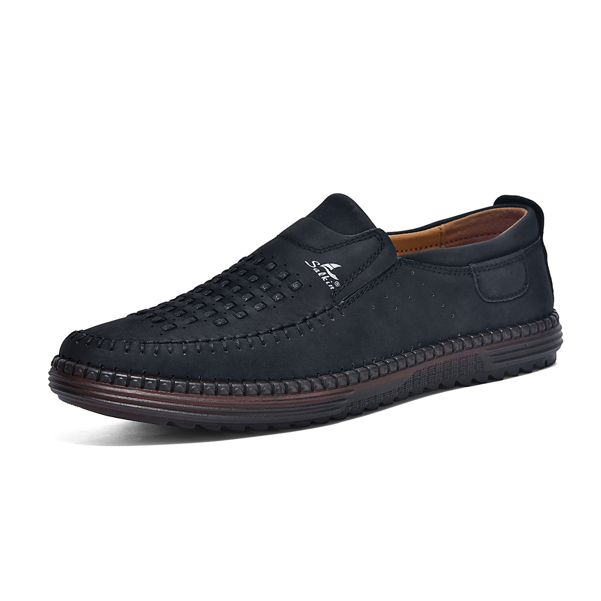 Men's breathable casual walking shoes with arch support