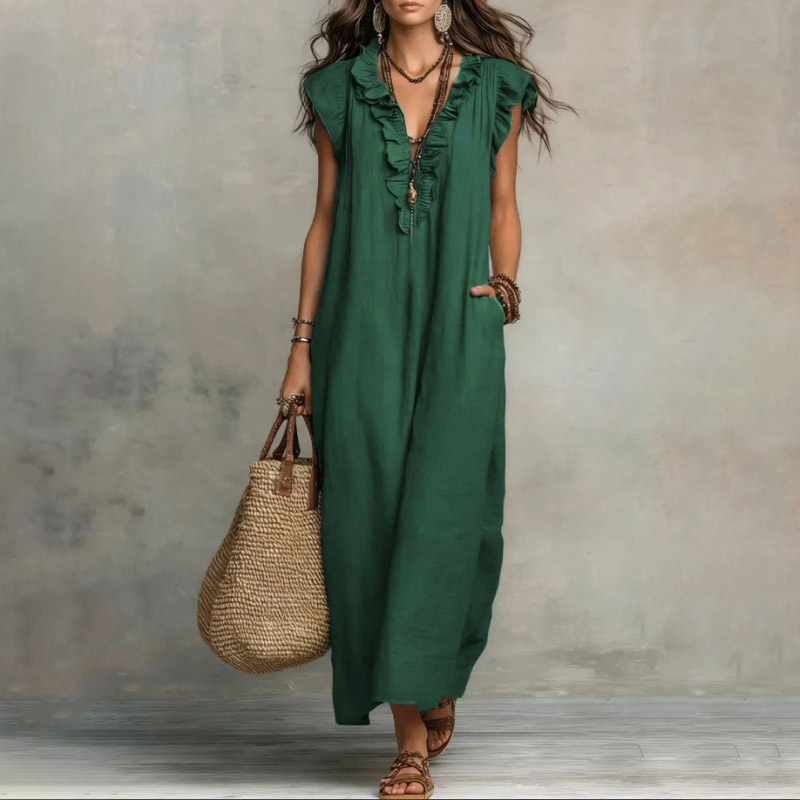 [Copy]Hot Selling Now！Elegant & Flowy Ruffled Shirt And Wide-leg Pants Two-piece Set