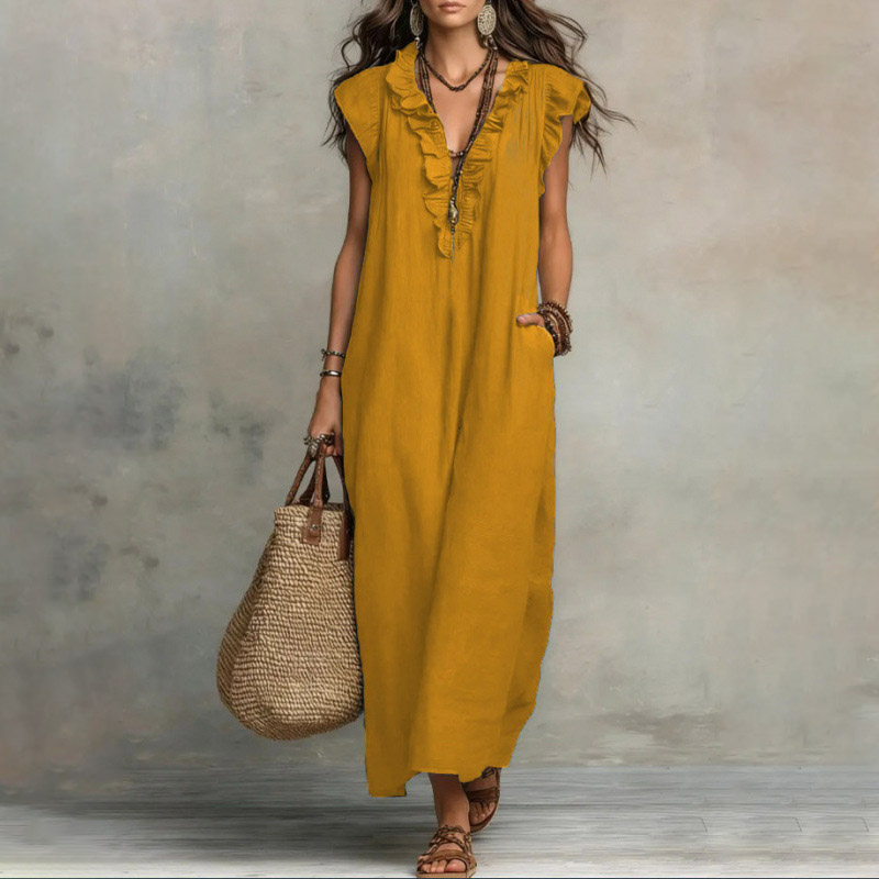 [Copy]Hot Selling Now！Elegant & Flowy Ruffled Shirt And Wide-leg Pants Two-piece Set