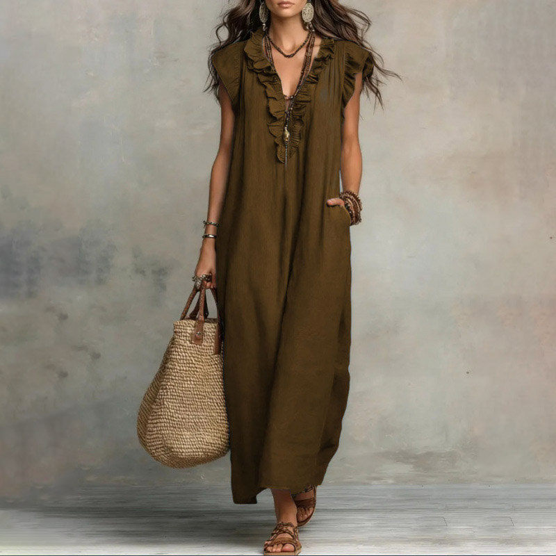 [Copy]Hot Selling Now！Elegant & Flowy Ruffled Shirt And Wide-leg Pants Two-piece Set