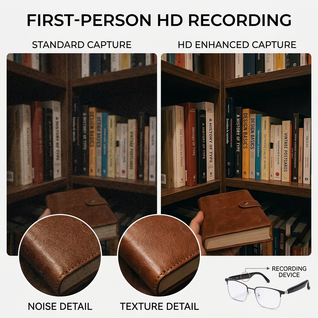 👀 All-weather mobile AI eye assistant, real-time synchronous translation in milliseconds, cross-border barrier-free communication, hands-free calls, music playback, message voice notifications, first-person high-definition shooting