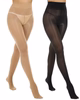 Two Pack High Waisted Silky Shiny Transparent Tights Pantyhose