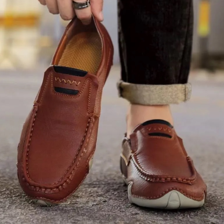 ⏰Last Day! 60% OFF  🔥CROTOILE®Men's Handcrafted Genuine Leather Orthopedic Loafers
