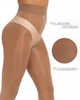 Two Pack High Waisted Silky Shiny Transparent Tights Pantyhose