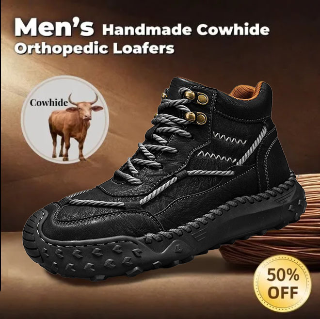 ⏰ 50% off - 2026 New Men's Genuine Leather Non-Slip Orthopedic Shoes