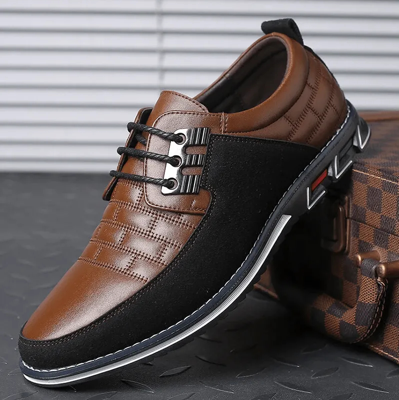 🎉Men Splicing Non Slip Business Casual Comfortable Leather Oxfords