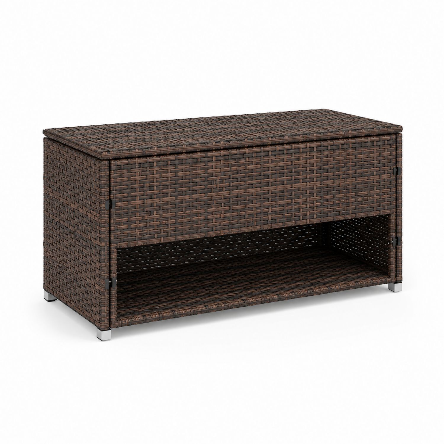 Braune Rattan Aufbewahrungsbox 120x60x50 cm-Retrohomestead