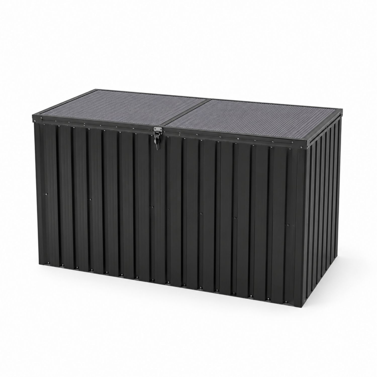 Metall Aufbewahrungsbox Rechteck 120 cm x 60 cm x 60 cm Schwarz-Retrohomestead