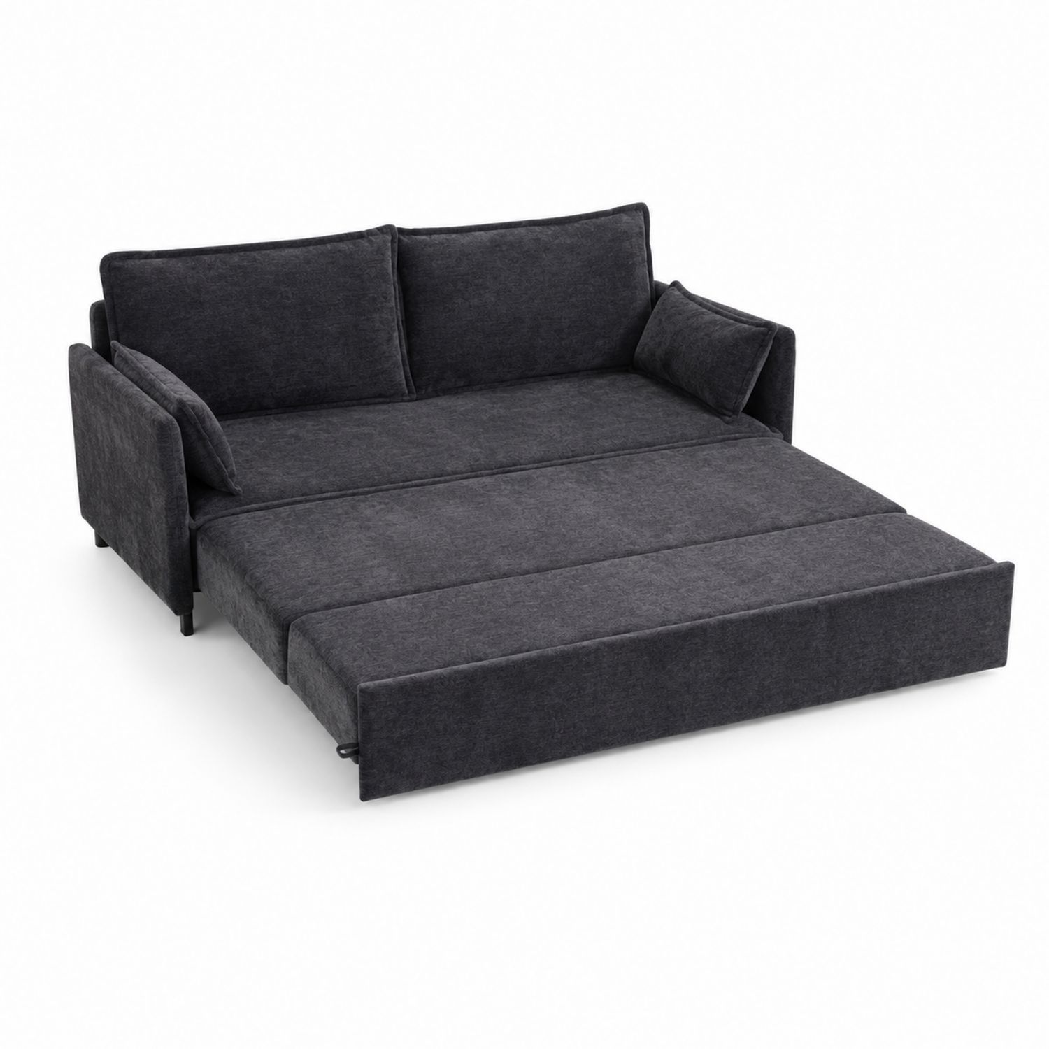 Schlafsofa Textil Dunkelgrau-Retrohomestead