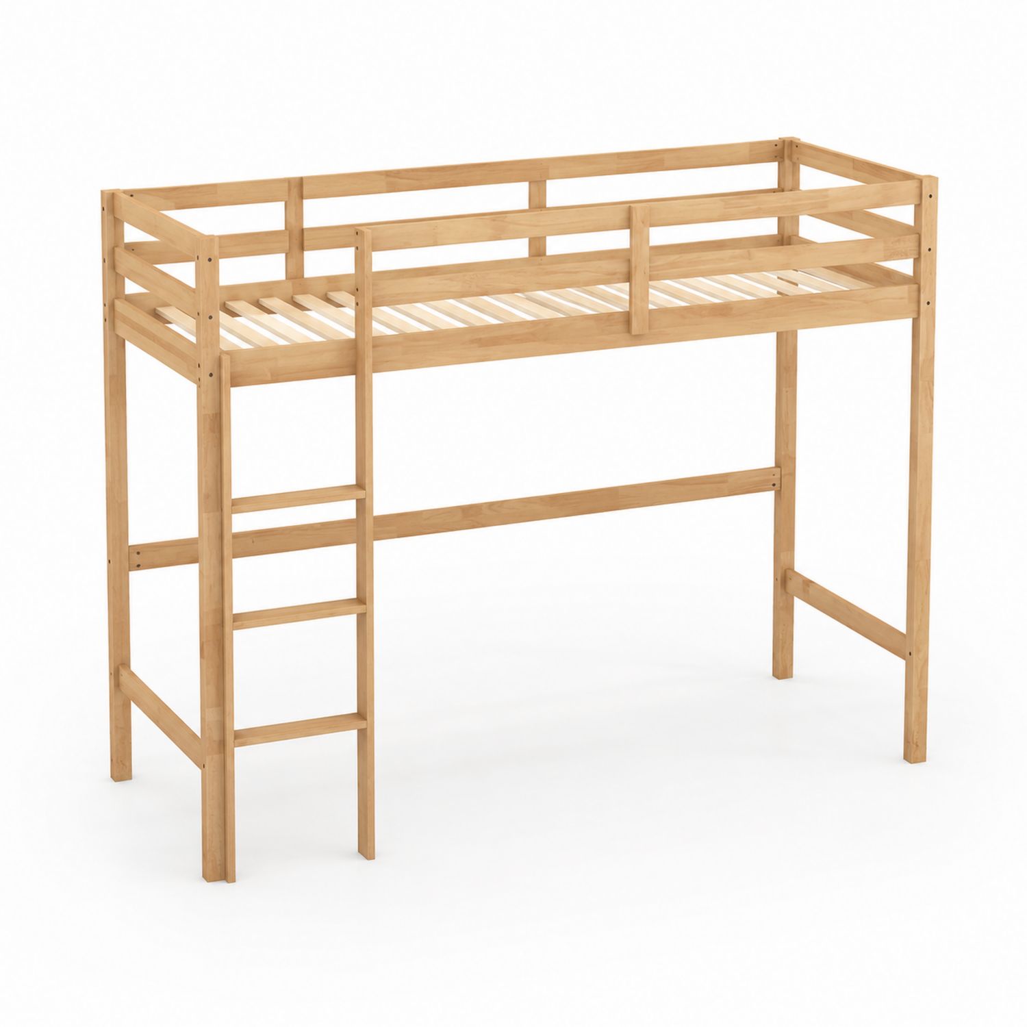 Hochbett aus Holz mit Leiter 200x90 cm Natur-Retrohomestead