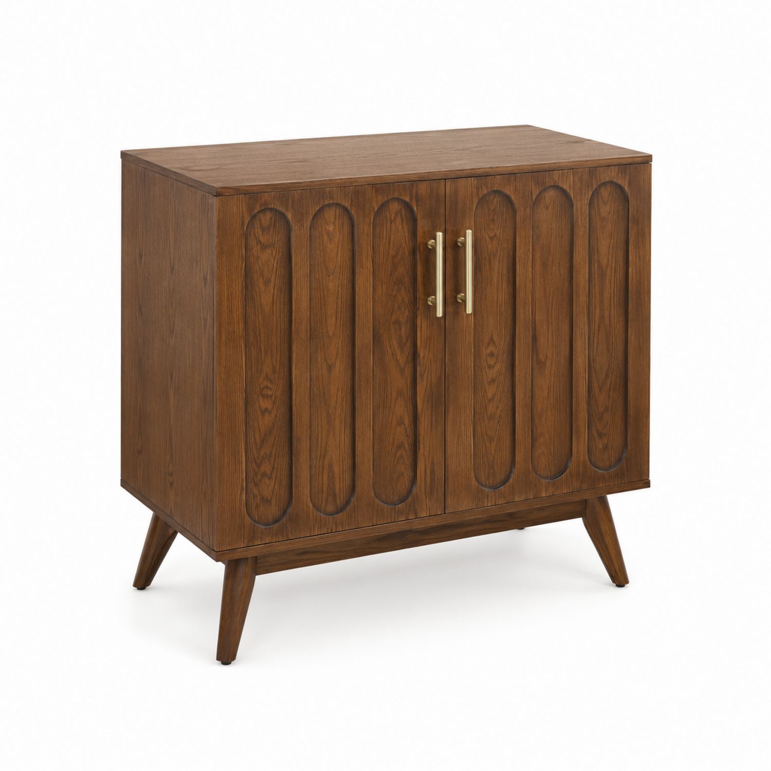 Sideboard Holz Eiche Furnier Braun 80x40x85cm-Retrohomestead
