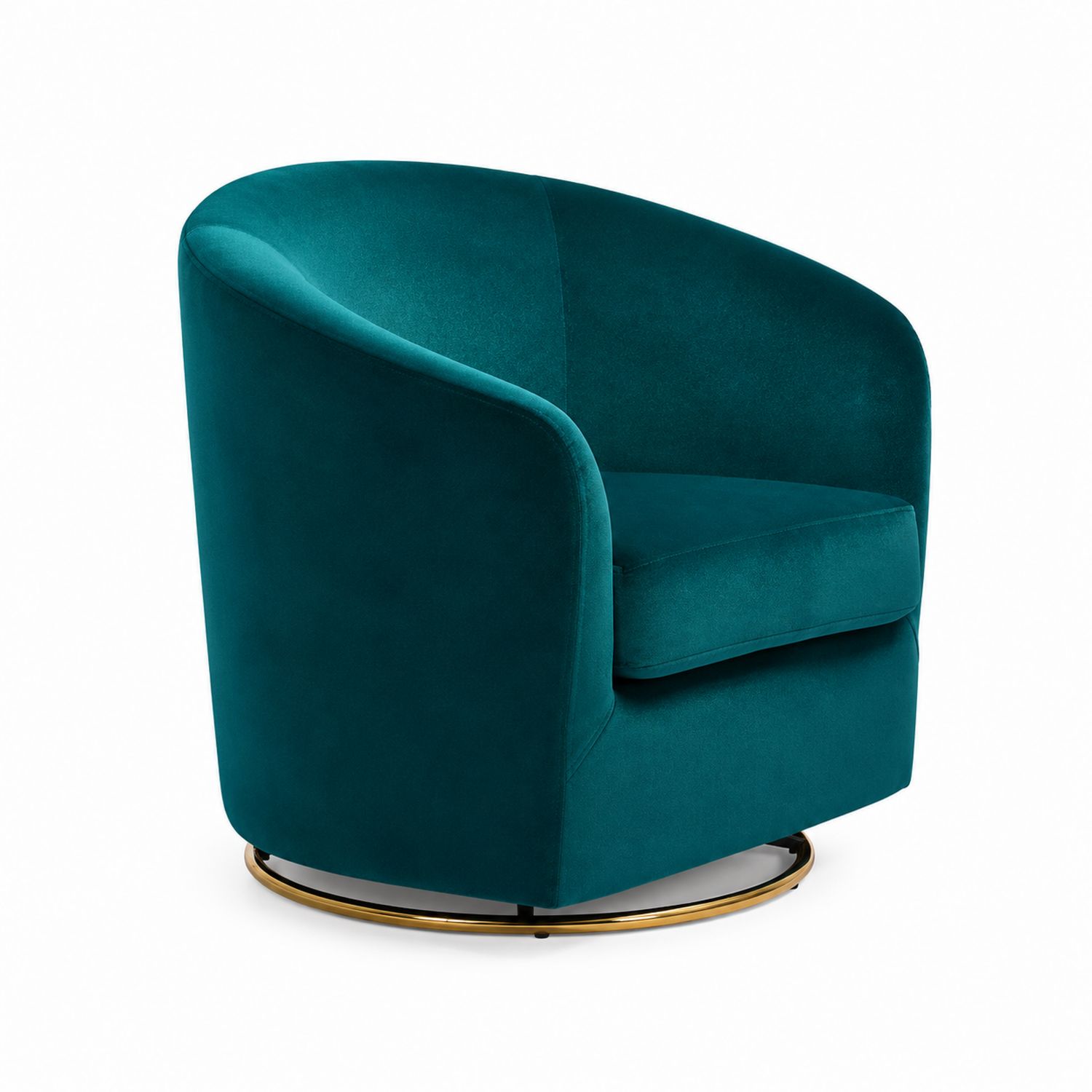 Drehbarer Sessel Samt Petrol-Retrohomestead