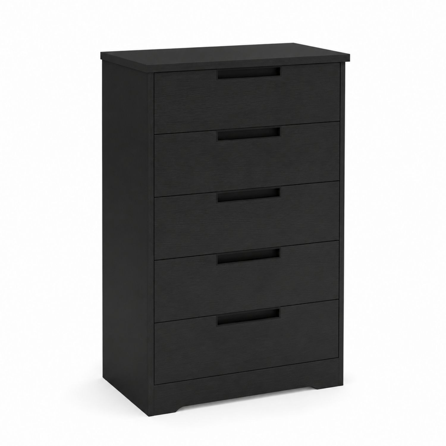 Schwarz MDF Kommode mit 5 Schubladen-Retrohomestead