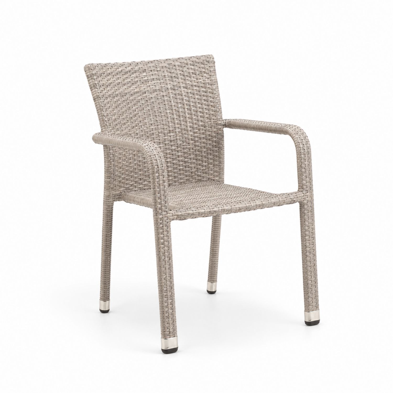Outdoor-Stuhl aus Polyethylen mit Armlehnen Beige-Retrohomestead