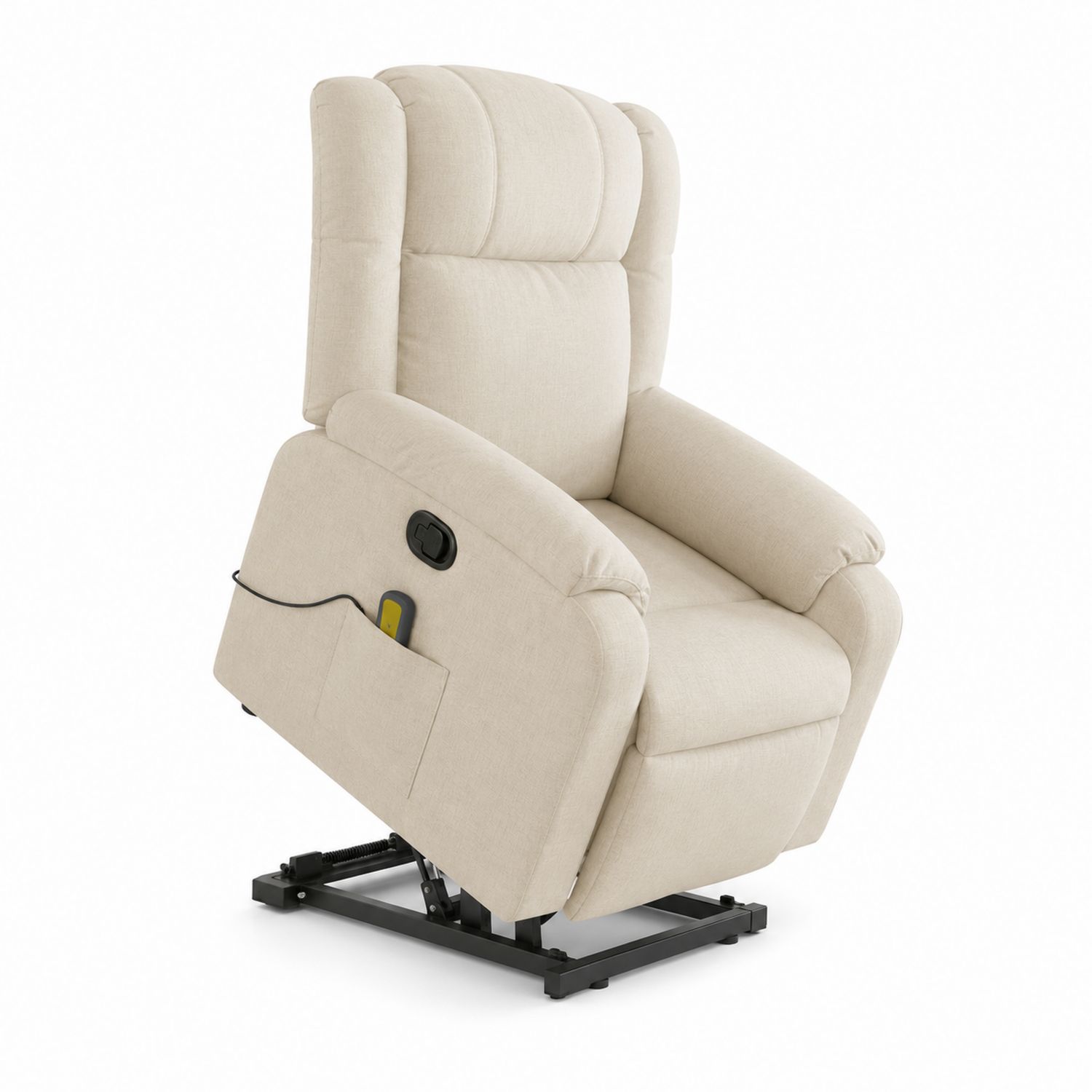 Elektrischer Sessel aus Polyester, Beige-Retrohomestead