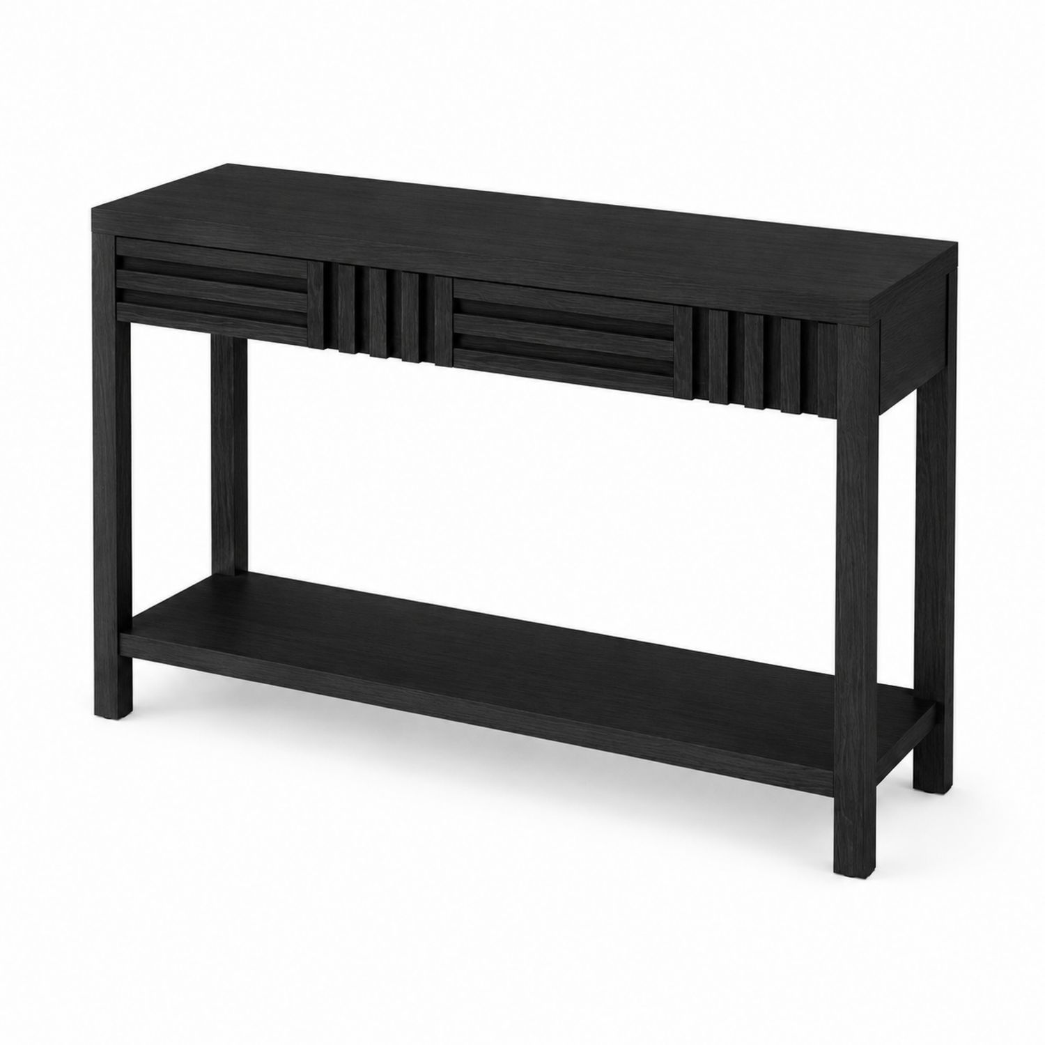 Konsolentisch 120x35x80 cm Eichenfurnier Schwarz-Retrohomestead