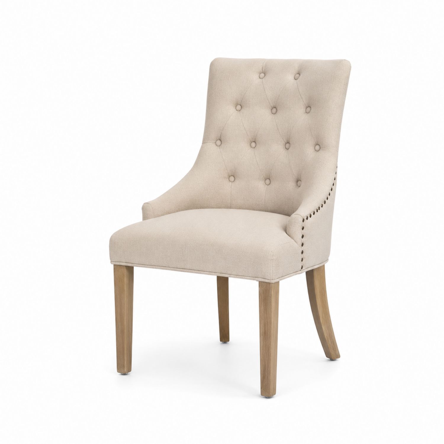 Esszimmerstuhl Stoff Eiche Beige 85cm-Retrohomestead