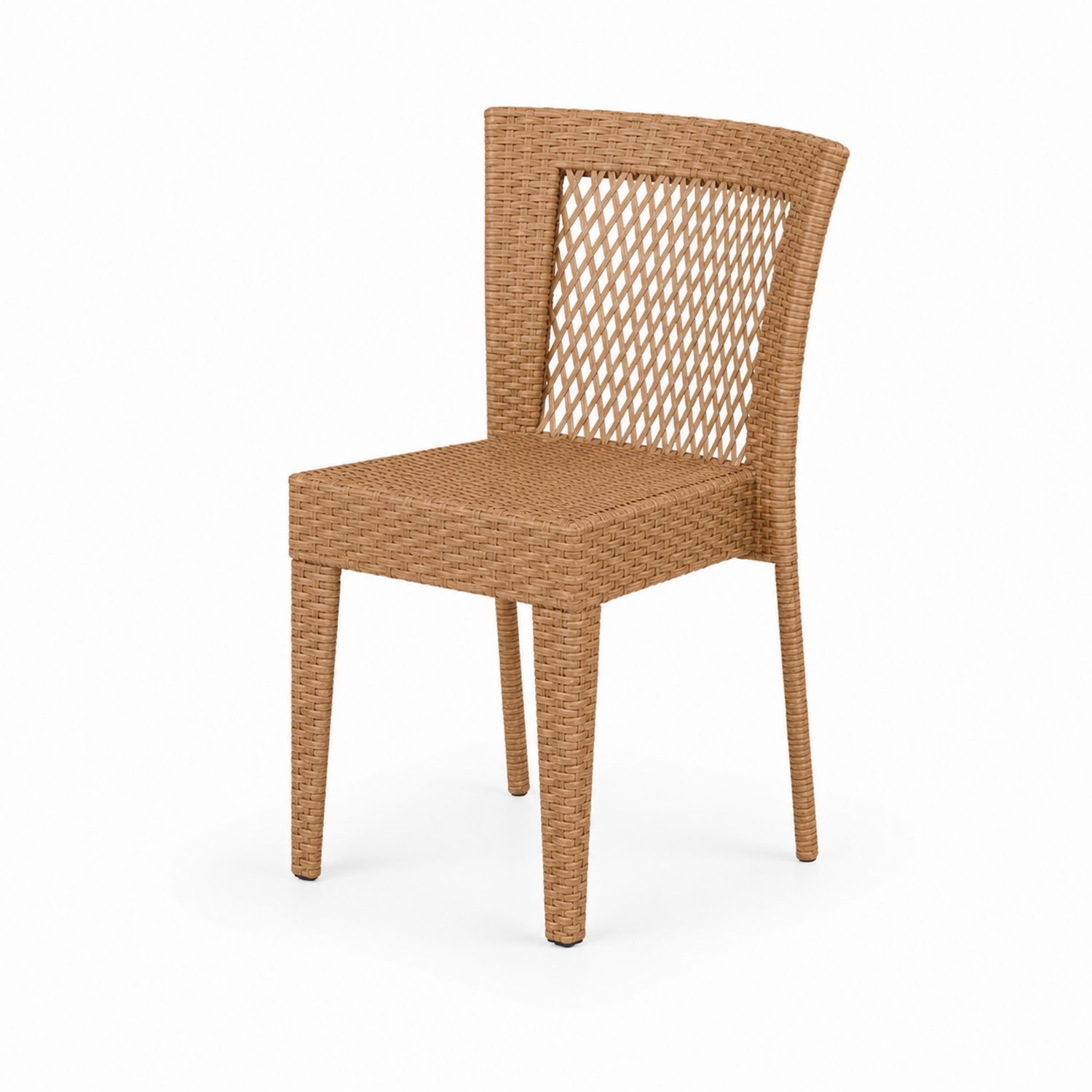 Outdoor Stuhl Polyethylen Rattan Beige, Gesamthöhe 85 cm-Retrohomestead