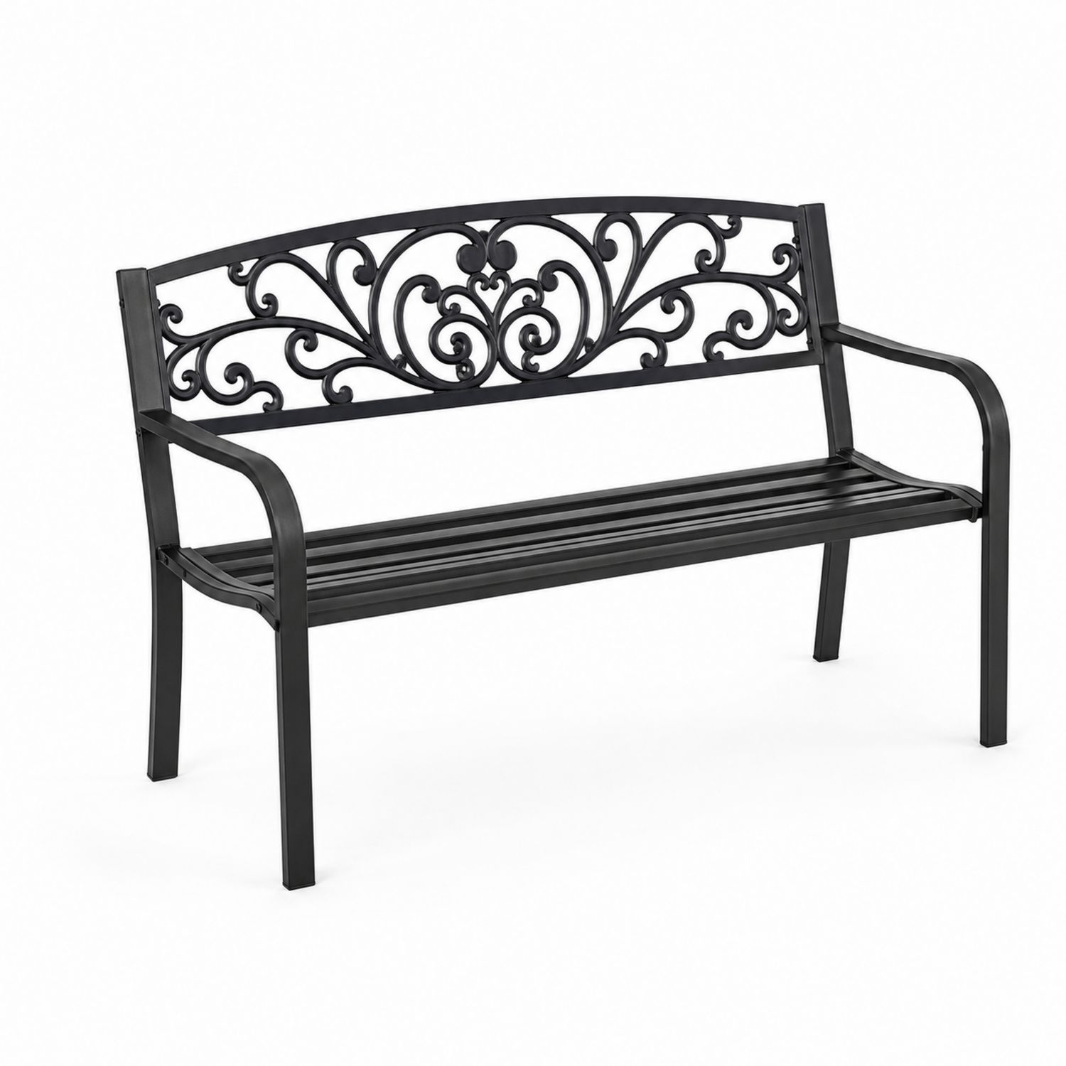 Gartenbank Metall Eisen Schwarz-Retrohomestead