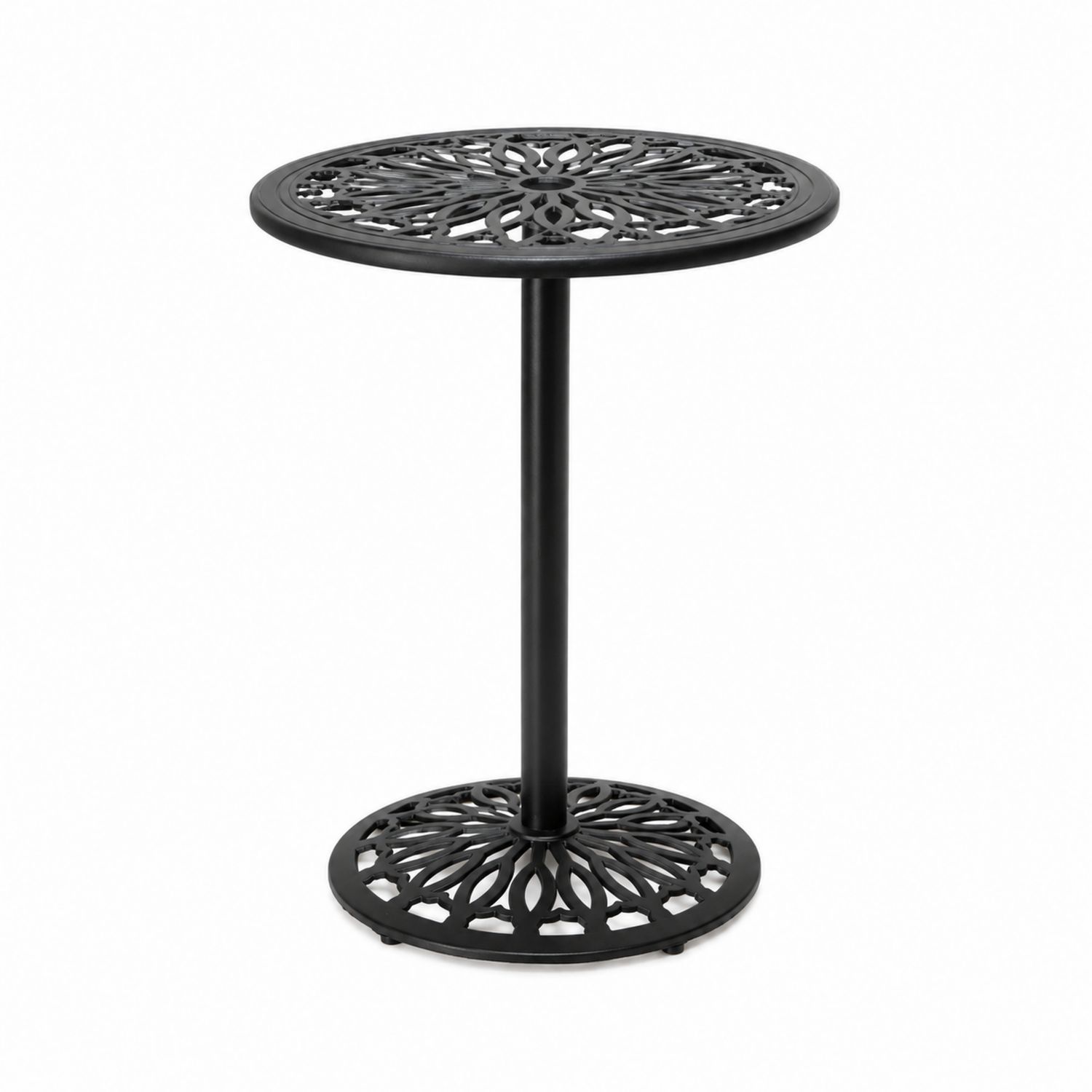 Runder Outdoor-Tisch Gusseisen Schwarz Ø45 cm-Retrohomestead