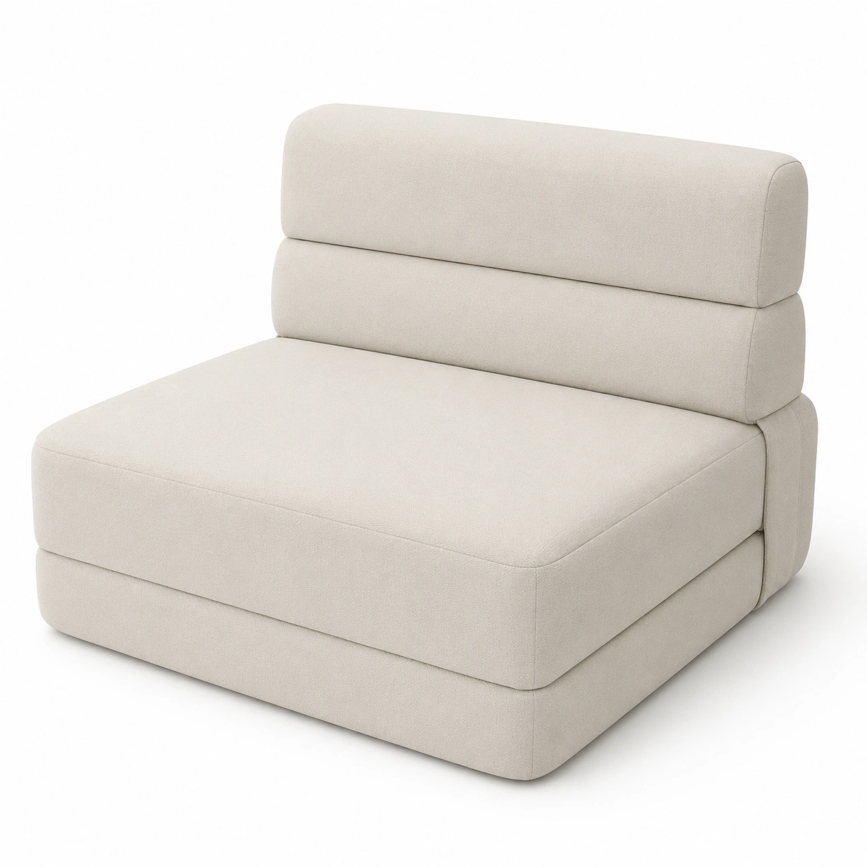 Sofa modular sin brazos color beige-ValoriaNest